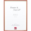 Efekt drewniana rama profil 23 czerwony 7x10 cm przezroczyste szkło