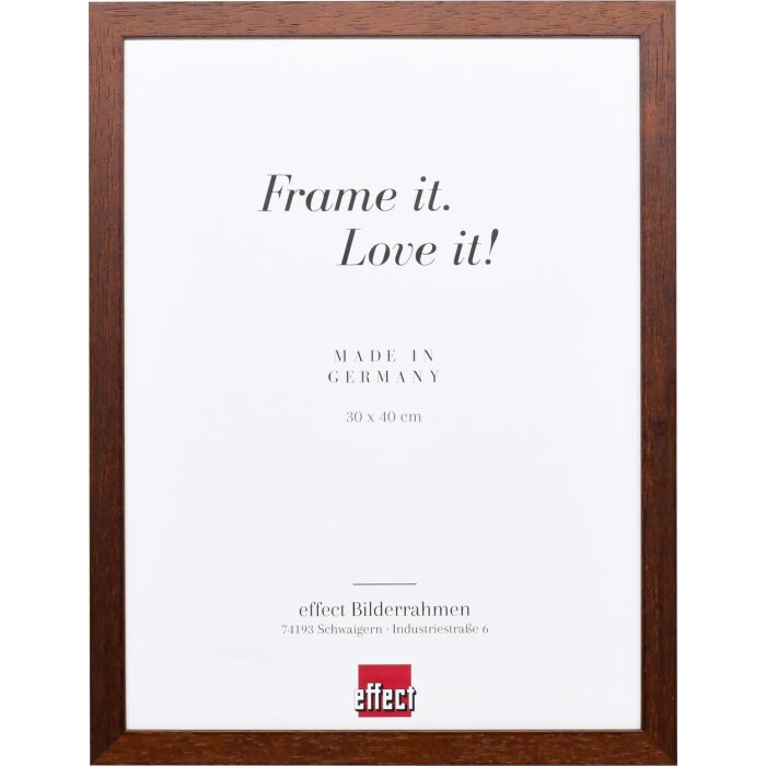 Efekt drewniana rama profil 2210 ciemny brąz 7x10 cm szkło akrylowe