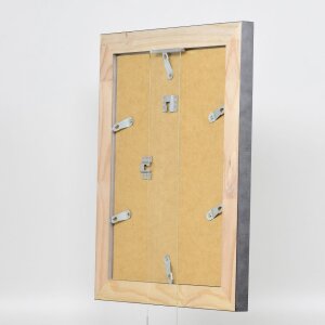 Efekt rama z litego drewna profil 28 srebrny 7x10 cm szkło akrylowe