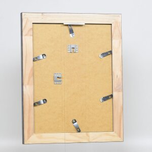 Efekt rama z litego drewna profil 28 srebrny 7x10 cm szkło akrylowe