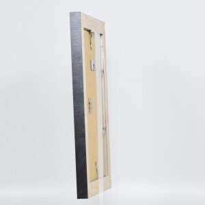 Efekt rama z litego drewna profil 28 srebrny 7x10 cm szkło akrylowe