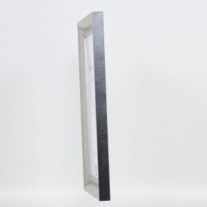 Efekt rama z litego drewna profil 28 srebrny 7x10 cm szkło akrylowe