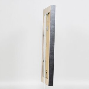Efekt rama z litego drewna profil 28 srebrny 7x10 cm szkło akrylowe