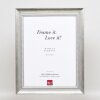 Efekt rama z litego drewna profil 28 srebrny 7x10 cm szkło akrylowe
