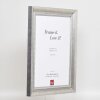 Efekt rama z litego drewna profil 28 srebrny 7x10 cm szkło akrylowe