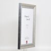 Efekt rama z litego drewna profil 28 srebrny 7x10 cm szkło akrylowe