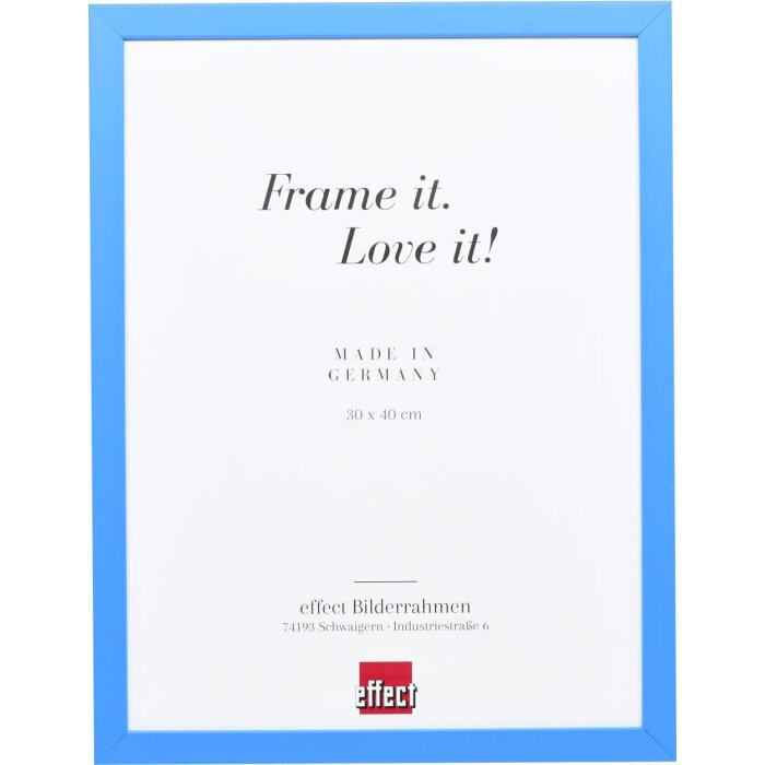 Drewniana rama Top Cube 70x70 cm niebieska zwykłe szkło