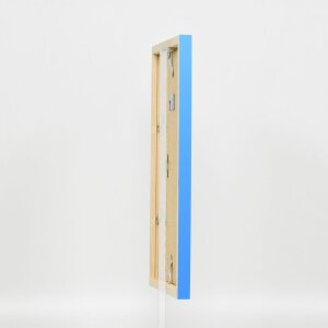 Drewniana rama Top Cube 70x70 cm niebieska zwykłe szkło