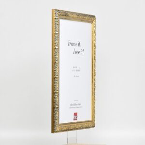 Efekt drewniana rama profil 94 złoty 9x13 cm szkło akrylowe