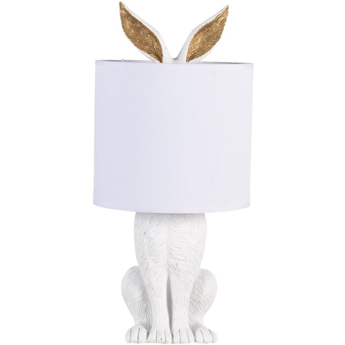 Lampa stołowa biała Ø 20x45 cm E27/max 1x60W 6LMC0013W