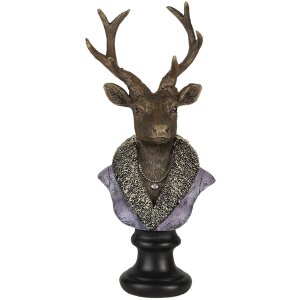Dekoracja Jeleń wielokolorowy 10x9x23 cm 6PR4612