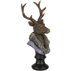 Dekoracja Jeleń wielokolorowy 10x9x23 cm 6PR4612