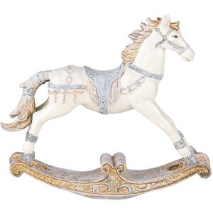 Dekoracja Koń na biegunach wielokolorowa 16x4x14 cm 6PR4657
