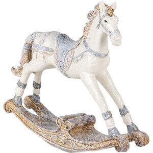 Dekoracja Koń na biegunach wielokolorowa 16x4x14 cm 6PR4657