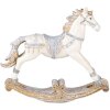 Dekoracja Koń na biegunach wielokolorowa 16x4x14 cm 6PR4657