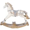 Dekoracja Koń na biegunach wielokolorowa 16x4x14 cm 6PR4657