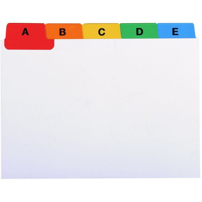 Exacompta 13996E Zestaw przekładek alfabetycznych 88x105 mm Biały 160 g/m²