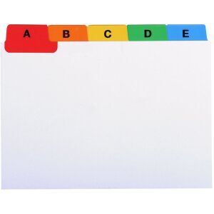 Exacompta 13996E Zestaw przekładek alfabetycznych 88x105 mm Biały 160 g/m²