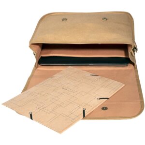 Exacompta torba papierowa o wyglądzie skóry 39x27x13cm Eterneco motywy geometryczne
