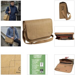 Exacompta torba papierowa o wyglądzie skóry 39x27x13cm Eterneco motywy geometryczne