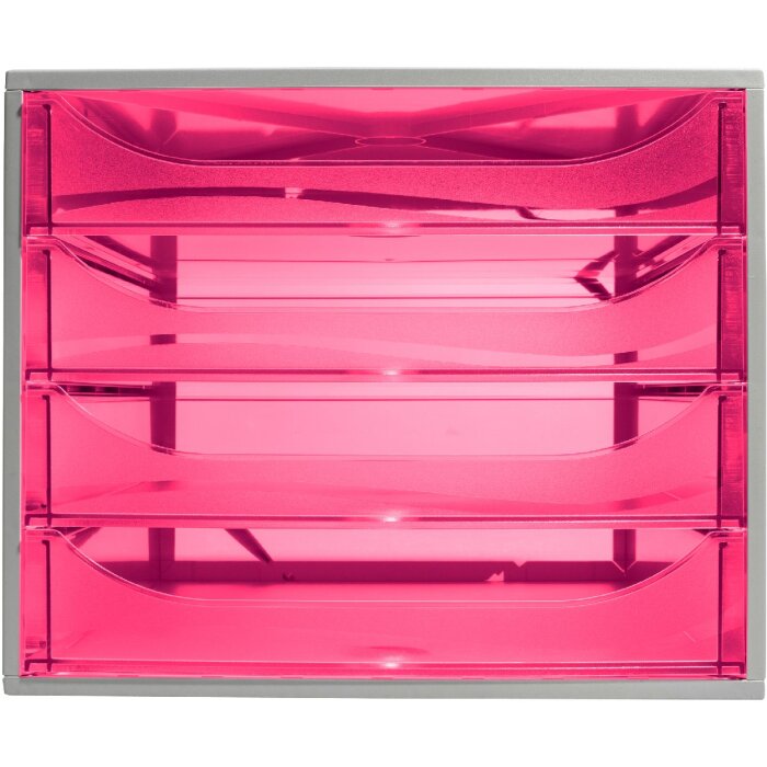 Exacompta ECOBOX 4 szuflady malinowy 348x284x234mm DIN A4