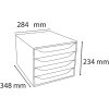Exacompta ECOBOX 4 szuflady malinowy 348x284x234mm DIN A4