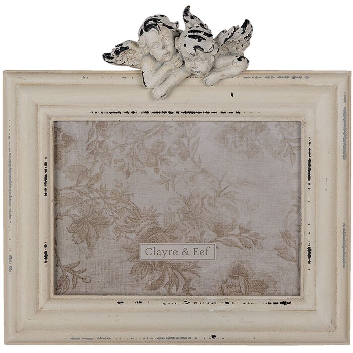 Ramka na zdjęcia Clayre & Eef 2F0879 biała 24x5x24 cm - 13x18 cm