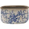 Clayre & Eef 6CE1398M Indoor Flowerpot Blue, White 17x10x10 cm