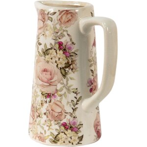 Clayre & Eef 6CE1413L Dzbanek dekoracyjny różowy 20x13x25 cm