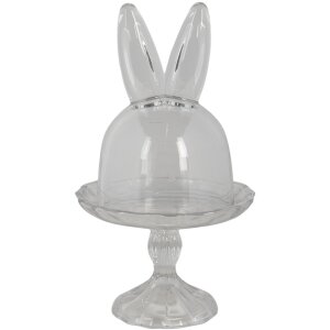 Clayre & Eef 6GL3377 Szklany słoik dzwonek przezroczysty Ø 14x23 cm