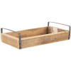 Taca dekoracyjna Clayre & Eef (zestaw 3 sztuk) brązowa 35x20x5 - 30x15x5 - 25x10x5 cm