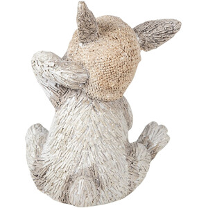 Clayre & Eef 6PR3493 Deco Rabbit Grey 11x9x13 cm