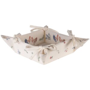 Clayre & Eef CAR47 Koszyk na chleb beżowy 35x35x8 cm