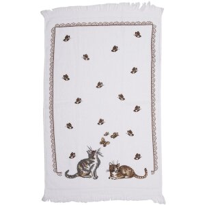 Clayre & Eef CT014 Ręcznik dla gości biały 40x66 cm