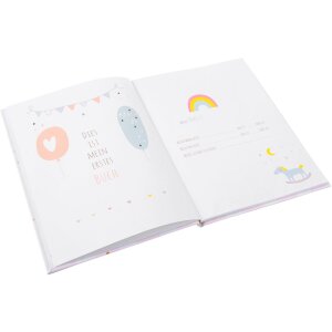 Gold Book Baby Diary Rubber Duck Girl 21x28 cm 44 ilustrowane strony