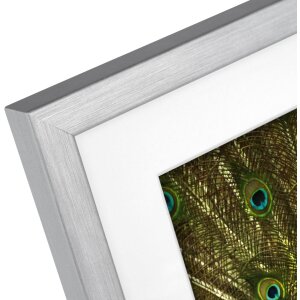 Goldbuch Holzrahmen Pino 20x25 cm silber mit Passepartout 13x18 cm