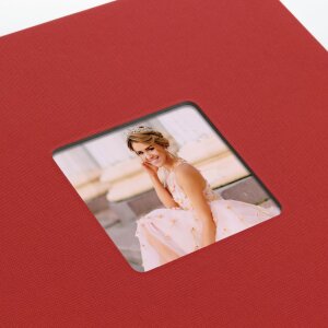 Album spiralny ZEP Misty red 25x25 cm 50 czarnych stron