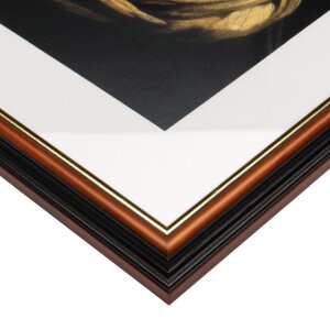 Rama drewniana Henzo Verona 50x70 cm ciemnobrązowa z Passepartout 40x60 cm