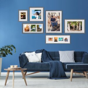 Drewniana rama Henzo Driftwood 60x90 cm niebieska