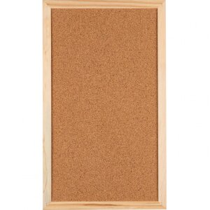 Henzo pinboard 30x49cm drewniana rama powierzchnia korkowa montaż ścienny biuro dom szkoła