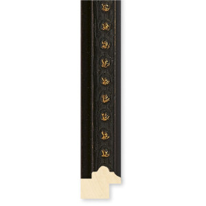 Walther Drewniana barokowa rama Elks czarny 35x100 cm Antireflex Glass