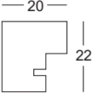 Rama drewniana Walther Saragossa Grey 27x48 cm Szkło antyrefleksyjne