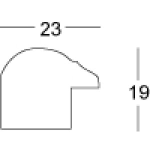 Drewniana rama Walther Murcia czarne przezroczyste szkło 70x100 cm