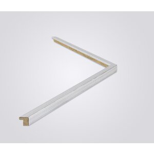 Drewniana rama Walther Valencia przezroczyste szkło srebrne 25x60 cm