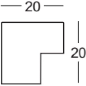 Walther Drewniana rama Tarassa 50x60 cm białe przezroczyste szkło