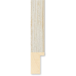 Drewniana ramka Walther Madrid 10,5x14,8 cm kremowe, przezroczyste szkło