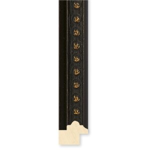 Walther Drewniana barokowa rama Elks Black 50x70 cm przezroczyste szkło