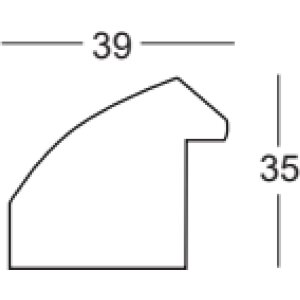 Walther Rama drewniana Almeria srebrna 60x90 cm szkło przezroczyste