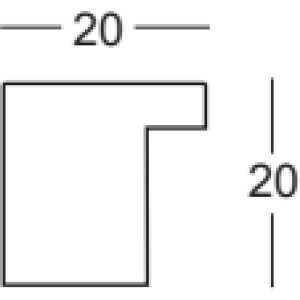 Drewniana rama Walther Malaga antracyt 40x40 cm szkło przezroczyste