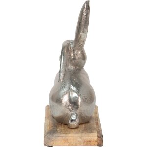 Clayre & Eef 6AL0056L Deco Rabbit kolor srebrny 21x11x28 cm
